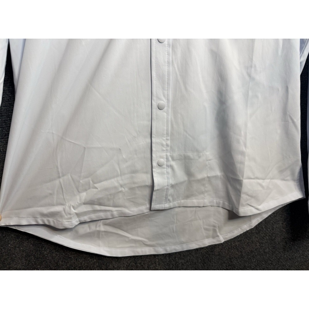 Stio Men's Button Shirt Mist Blue Hatcher Long Sleeve L Vented Lightweight - Picture 3 of 15